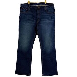 Arizona Jean Co Mens Bootcut Jeans Dark Wash Flex Cotton Blend Size 40x32